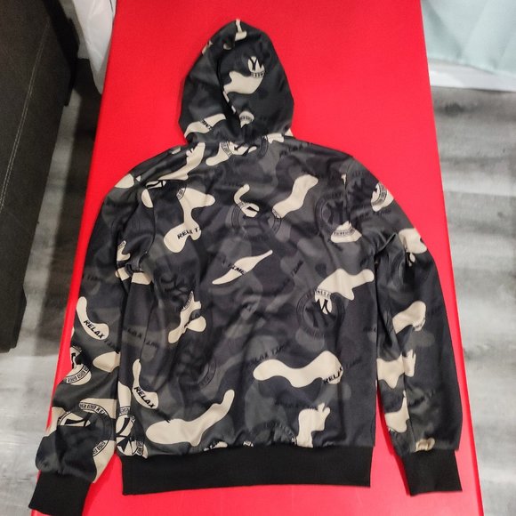 New Mentality camouflage hoodie kangaroo pocket men's size M - Picture 3 of 6